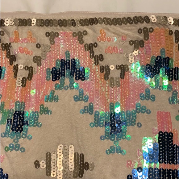 Express XS Sequin multicolor patterned mini skirt - Picture 4 of 5